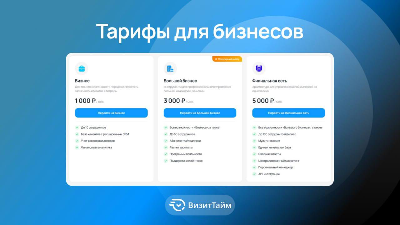Переходим на тарифы