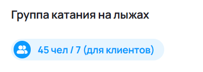 Услуга с установленным значением оставшихся мест